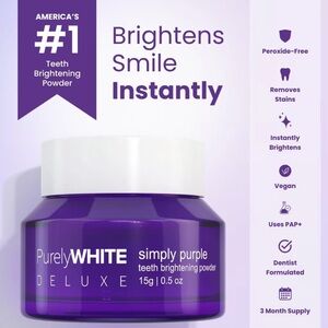 PurelyWHITE | Teeth Brightening Powder | Instant Brightening | For Sensitive Tee